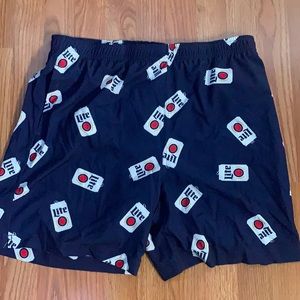 Miller Lite swim trunks